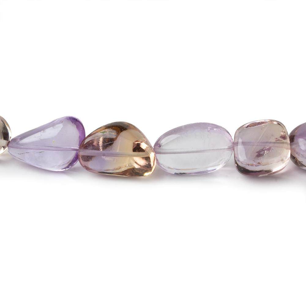 9x7-15x10mm Ametrine plain nugget beads 16 inch 37 pieces