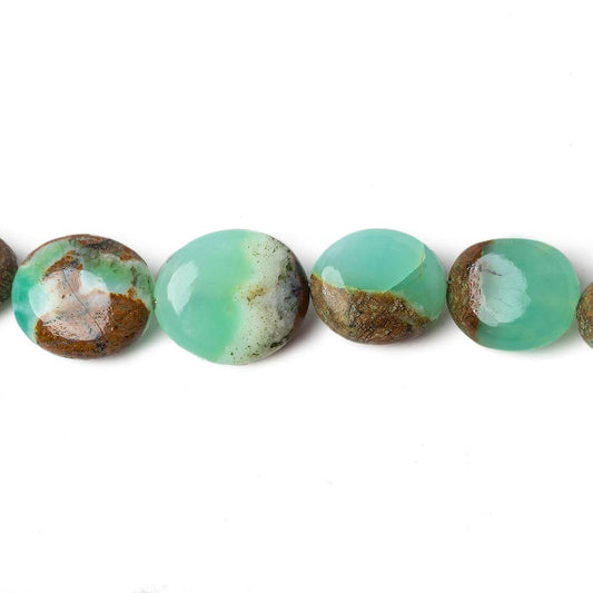 9x7-15x13mm Chrysoprase and Iron Ore Matrix plain nugget beads 18 inch 40 pieces A
