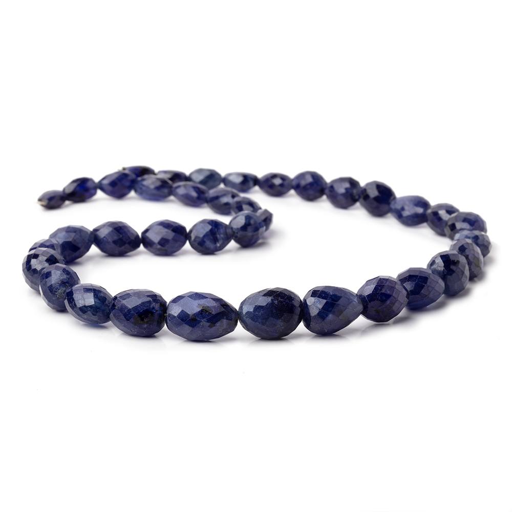 9x7-17x12mm Blue Sapphire Faceted Nugget Beads 18 inch 34 pieces AA