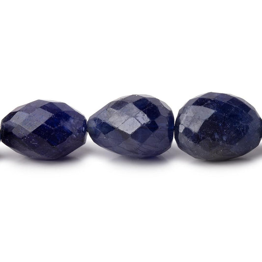 9x7-17x12mm Blue Sapphire Faceted Nugget Beads 18 inch 34 pieces AA