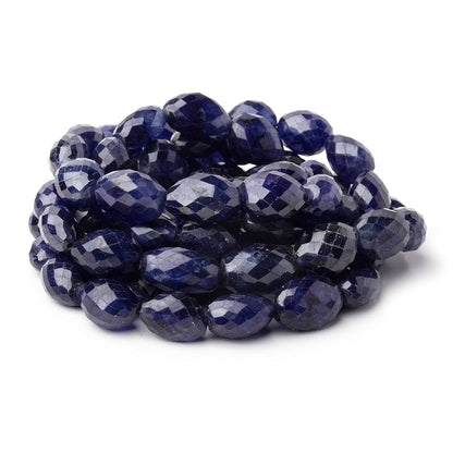 9x7-17x12mm Blue Sapphire Faceted Nugget Beads 18 inch 34 pieces AA