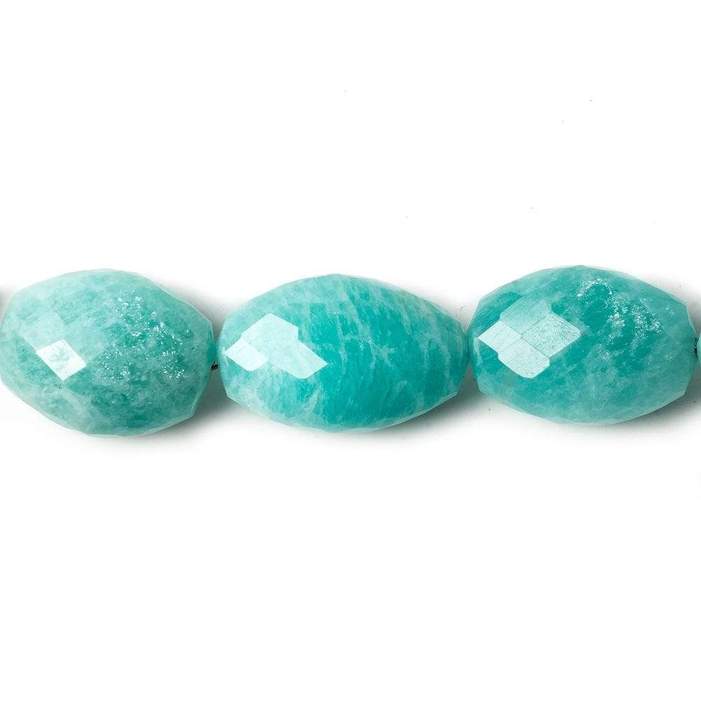 9x7-20x13mm Amazonite faceted oval beads 18 inch 33 pieces AA Grade