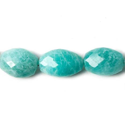9x7-20x13mm Amazonite faceted oval beads 18 inch 33 pieces AA Grade