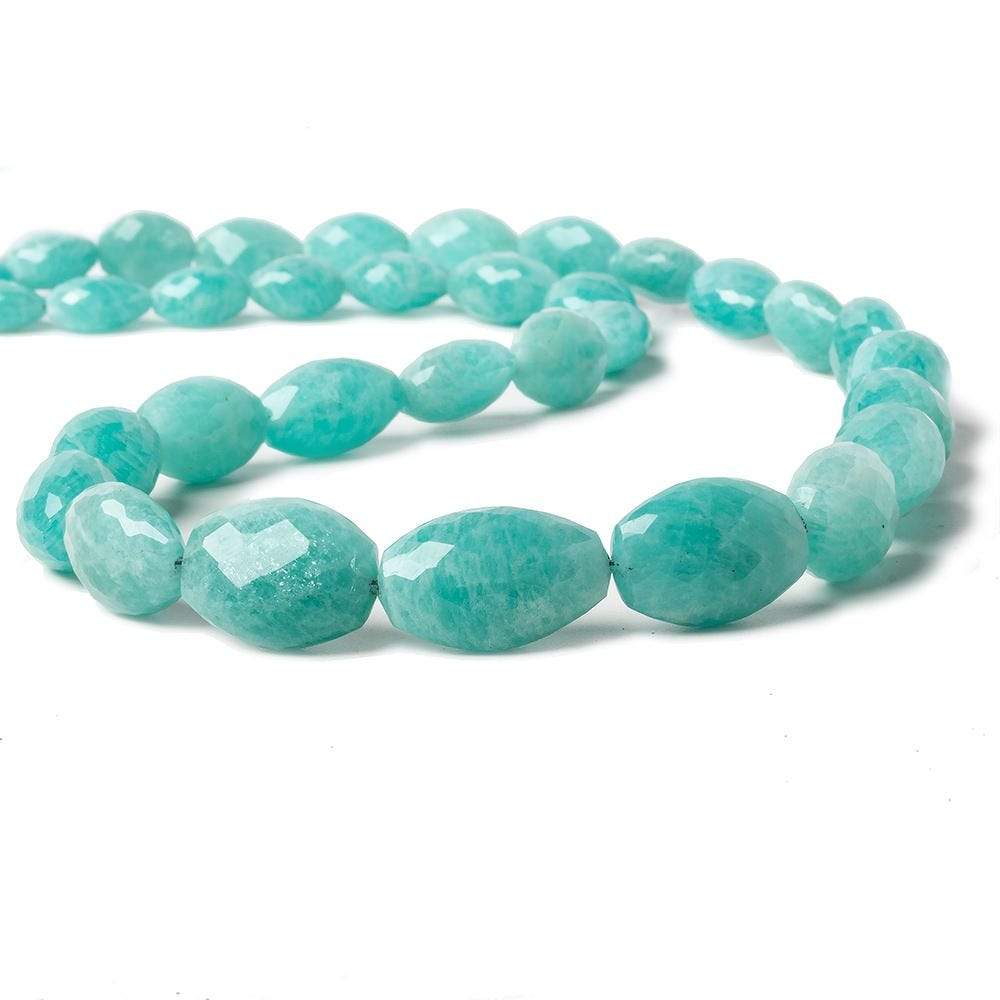 9x7-20x13mm Amazonite faceted oval beads 18 inch 33 pieces AA Grade