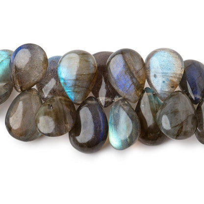 9x13-10x18mm Labradorite Plain Pear Beads 7.5 inch 46 pieces AA Grade