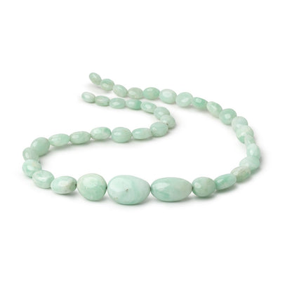 9x7-21x15mm Emerald Plain Nugget Beads 18 inch 39 pieces AA