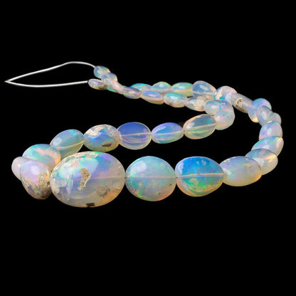 9x7-26x19mm Ethiopian Opal Straight Drill Plain Nuggets 19 inch 36 beads AA