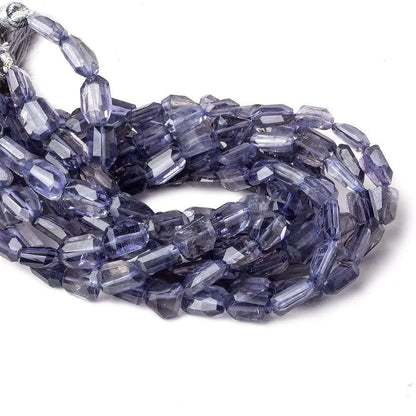 9x7mm Iolite Faceted Faceted Nuggets 8 inch 22 beads