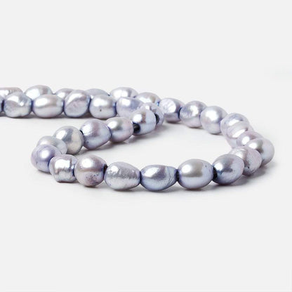 9x8-11x9mm Silver Violet   Baroque 2.5mm large hole Pearls