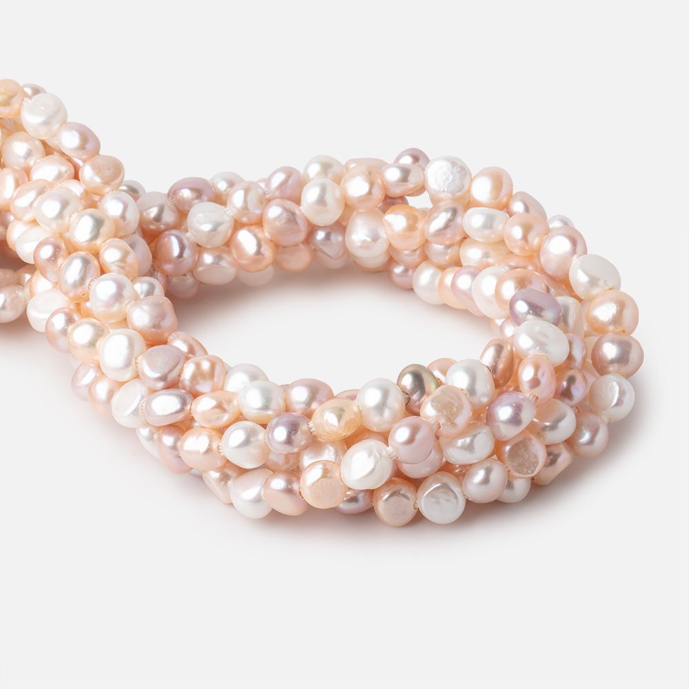 9-11mm Tri-Color Baroque Large Hole Baroque Pearls Set of 10