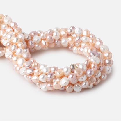 9-11mm Tri-Color Baroque Large Hole Baroque Pearls Set of 10