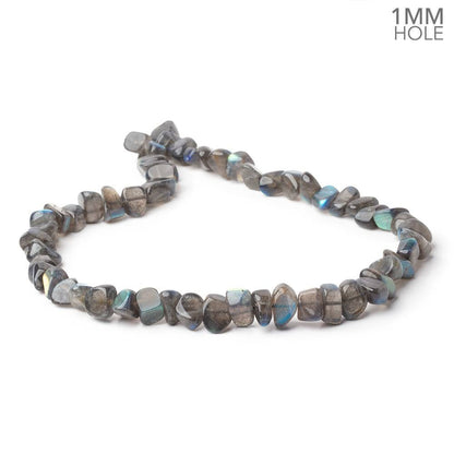 9x8-12x10mm Labradorite Plain Nugget 16 inch 41 Beads 1mm Hole