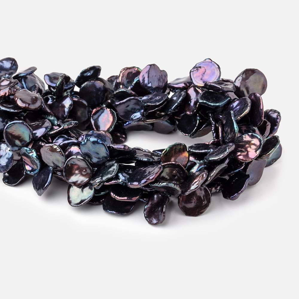 9x8-13x10mm Purple Peacock Top Drill Keshi Pearls 15 inch 50 pieces AAA