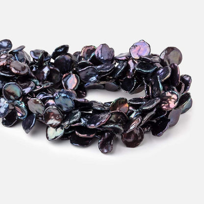 9x8-13x10mm Purple Peacock Top Drill Keshi Pearls 15 inch 50 pieces AAA