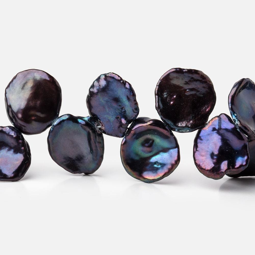 9x8-13x10mm Purple Peacock Top Drill Keshi Pearls 15 inch 50 pieces AAA