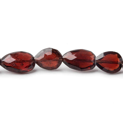 9x8-13x8mm Garnet Straight Drill Faceted Pears 16 inch 35 beads