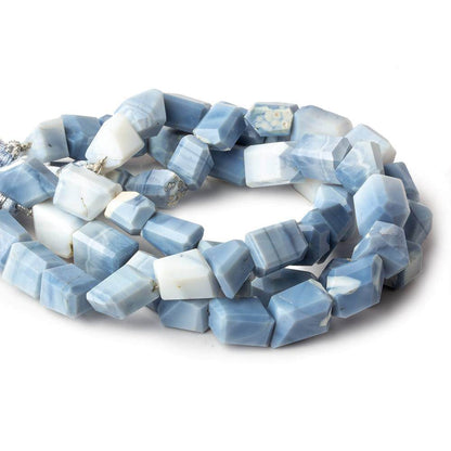 9x8-13x8mm Owyhee Denim Blue Opal faceted nugget beads 8 inch 16 pieces A