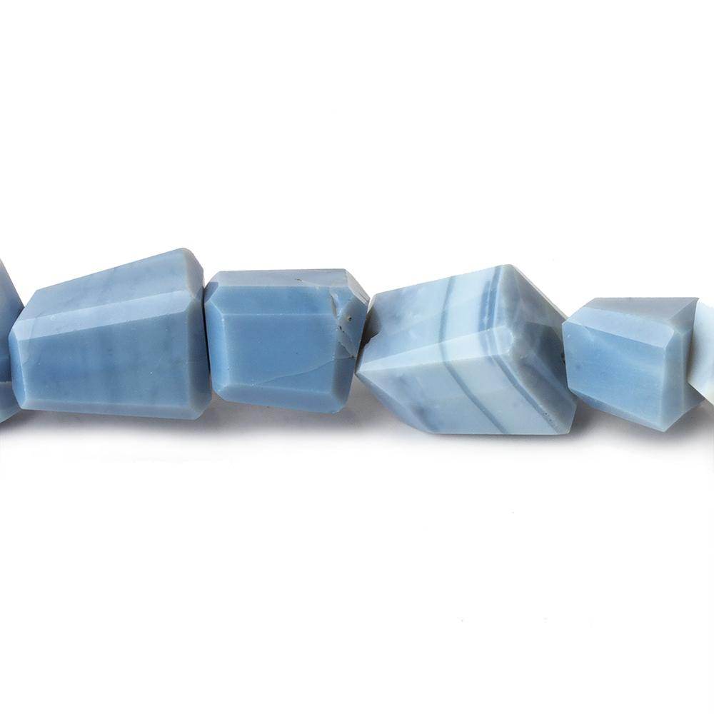 9x8-13x8mm Owyhee Denim Blue Opal faceted nugget beads 8 inch 16 pieces A