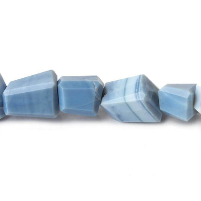 9x8-13x8mm Owyhee Denim Blue Opal faceted nugget beads 8 inch 16 pieces A