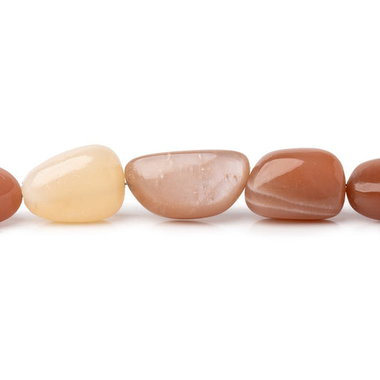 9x8-16x9mm Multi Color Moonstone Plain Nugget Beads 18 inch 36 pieces