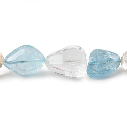 9x8-18x14mm Multi Color Beryl plain nugget beads 16 inch 33 pieces AA