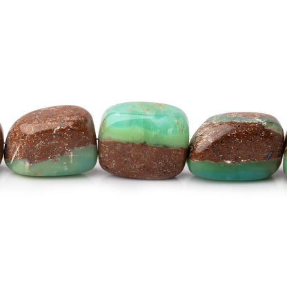 9x8-19.5x13mm Prase Opal Plain Nuggets with Matrix 19 inch 30 Beads