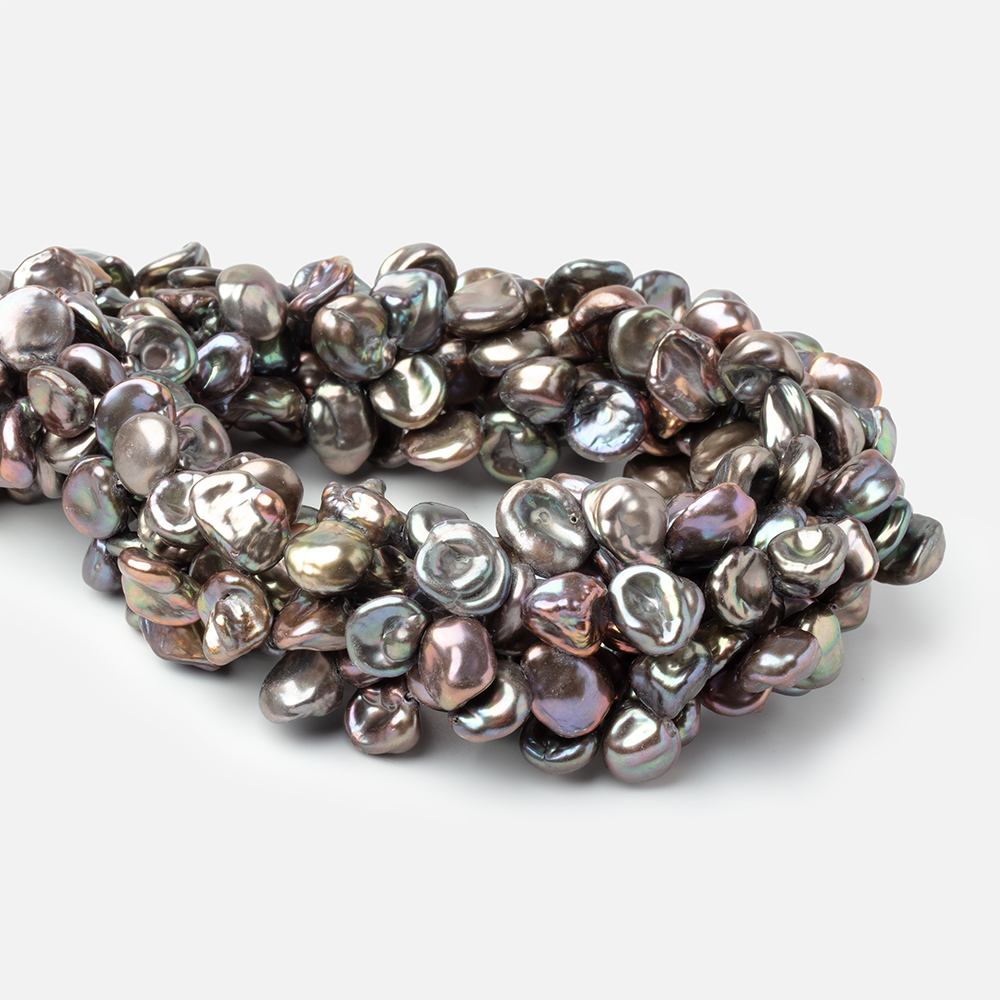 9x9-11x10mm Peacock Top Drill Keshi Freshwater Pearls 15 inch 56 Beads