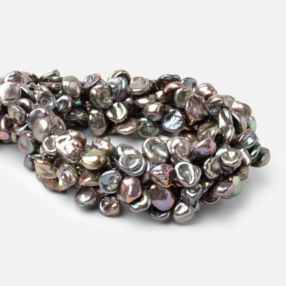 9x9-11x10mm Peacock Top Drill Keshi Freshwater Pearls 15 inch 56 Beads