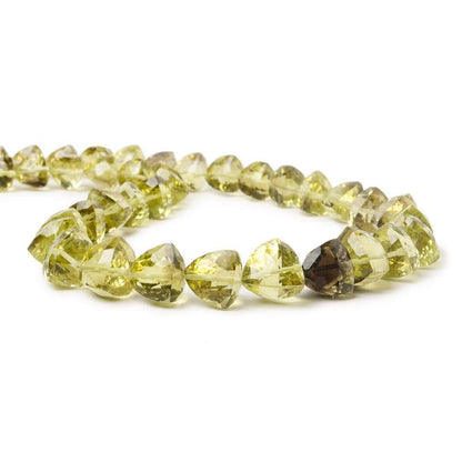 9x9-11x11mm Bi-colored Quartz Straight Drill Trillion 16 inch 41 pieces