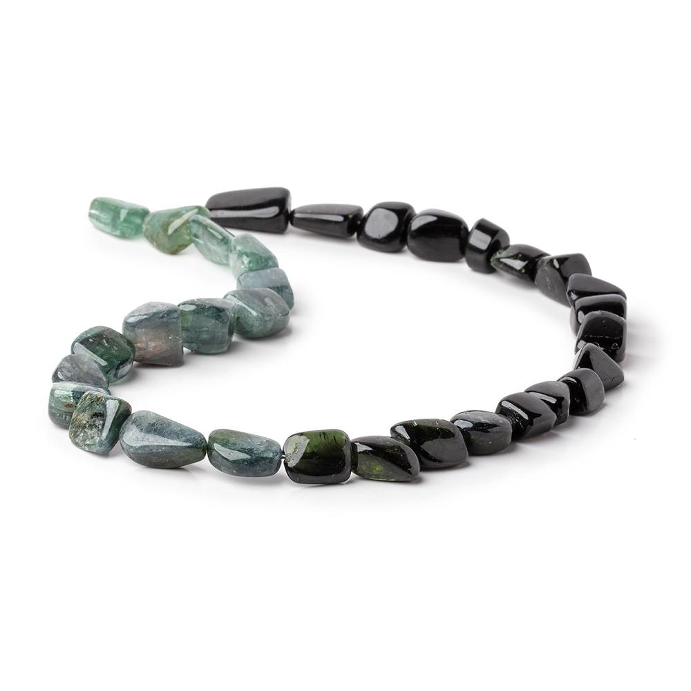 9x9-17x10mm Multi Color Tourmaline Plain Nugget Beads 14.75 inch 32 pieces