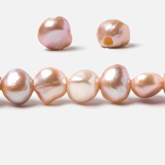 9x9.5-9.5x11mm Dark TriColor Baroque 2.5mm large hole Pearls 15 in. 43 pcs