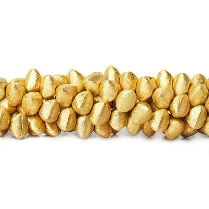 9x9mm 22kt Gold Plated Copper Trillion Brushed 8 inch 27 pieces