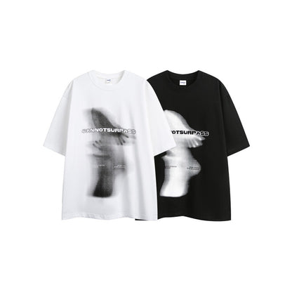 Abstract Art Printed Men's and Women's Loose Short Sleeves