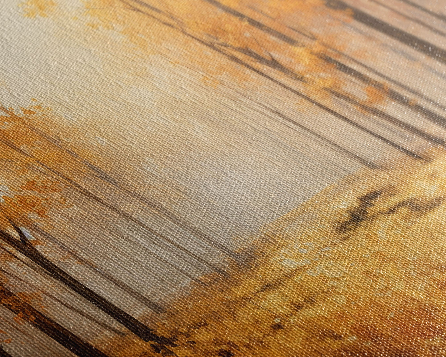 Fall Decor Framed Canvas Print | Trees With Falling Leaves | Fall Wedding Decor | Fall Home Decor | Fall Wall Decor | Rustic Fall Decor