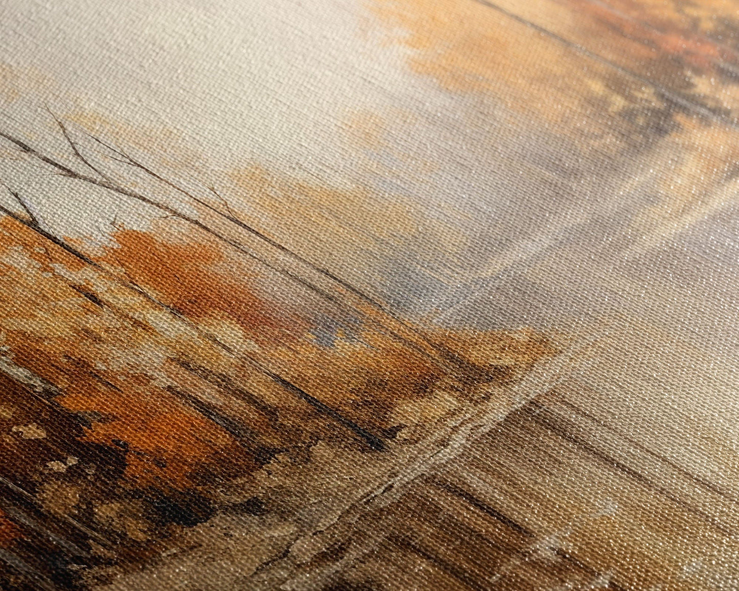 Fall Centerpiece Landscape Painting Canvas Print, Autumn Decor, Fall Centerpiece, Fall Home Decor, Fall Wall Decor, Fall Home Decor