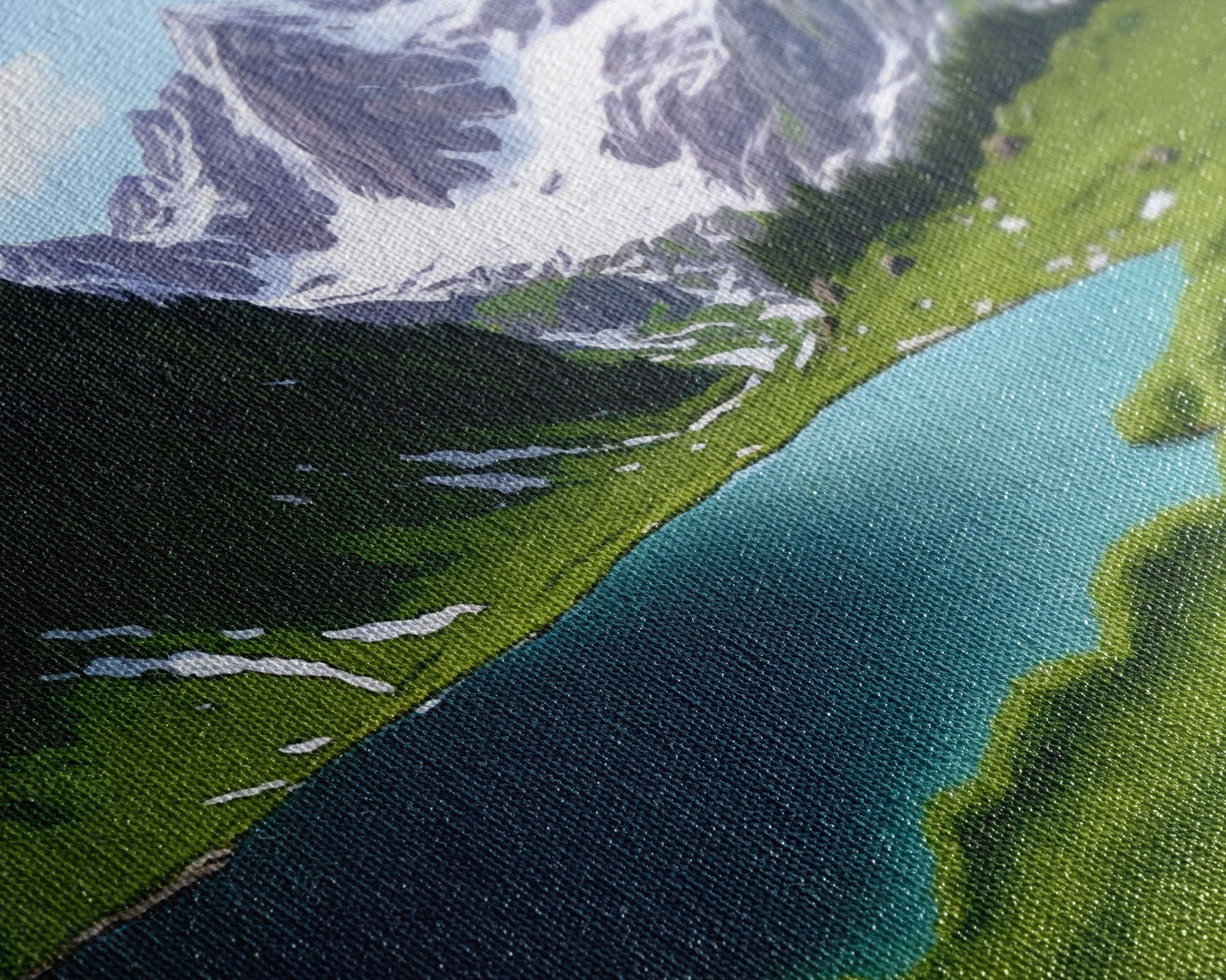 Calm and Serene Landscape Painting, Framed Canvas  Print, Canvas Art, Framed wall decor, living room wall art