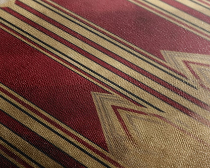 Art Deco Pattern Wall art - Framed Canvas Print - Art Deco - Abstract art - Gold & red art - Lines art - Living room art - Office decor