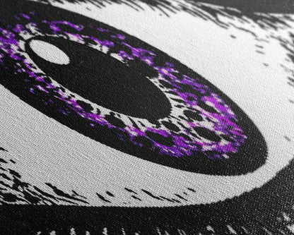 Big Eye Art, Line Art Print, Canvas Print, Eye Canvas Art, Eye Art Original, Framed Art Print, Wall Decor, Panoramic, Wall Art, Canvas Print