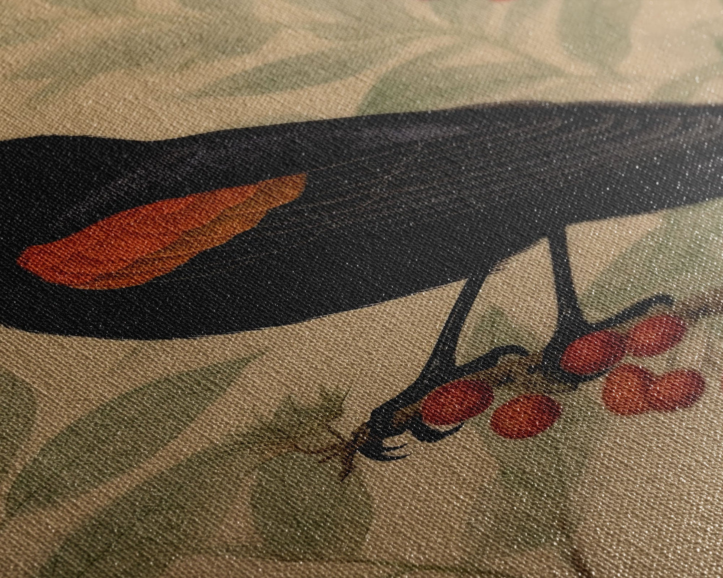 Black And Orange Bird Wall Art, Oriole Wall Decor, Animal Wall Art, Minimalist Print, Wall Decor, Canvas Print, Wall Art, Framed Canvas