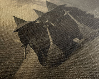 Black And White Art, Witch Wall Decor, Horror Art Print, Gothic Wall Art, Canvas Print, Wall Art, Vertical Print, Home Decor, Wall Decor