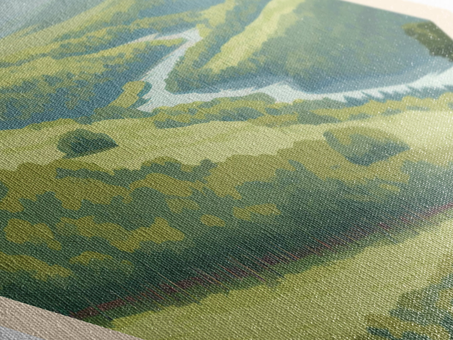 Shenandoah National Park Diamond Shaped Travel Print Canvas Artwork Print, Canvas Wall Art, Travel Present, Virginia Travel Art