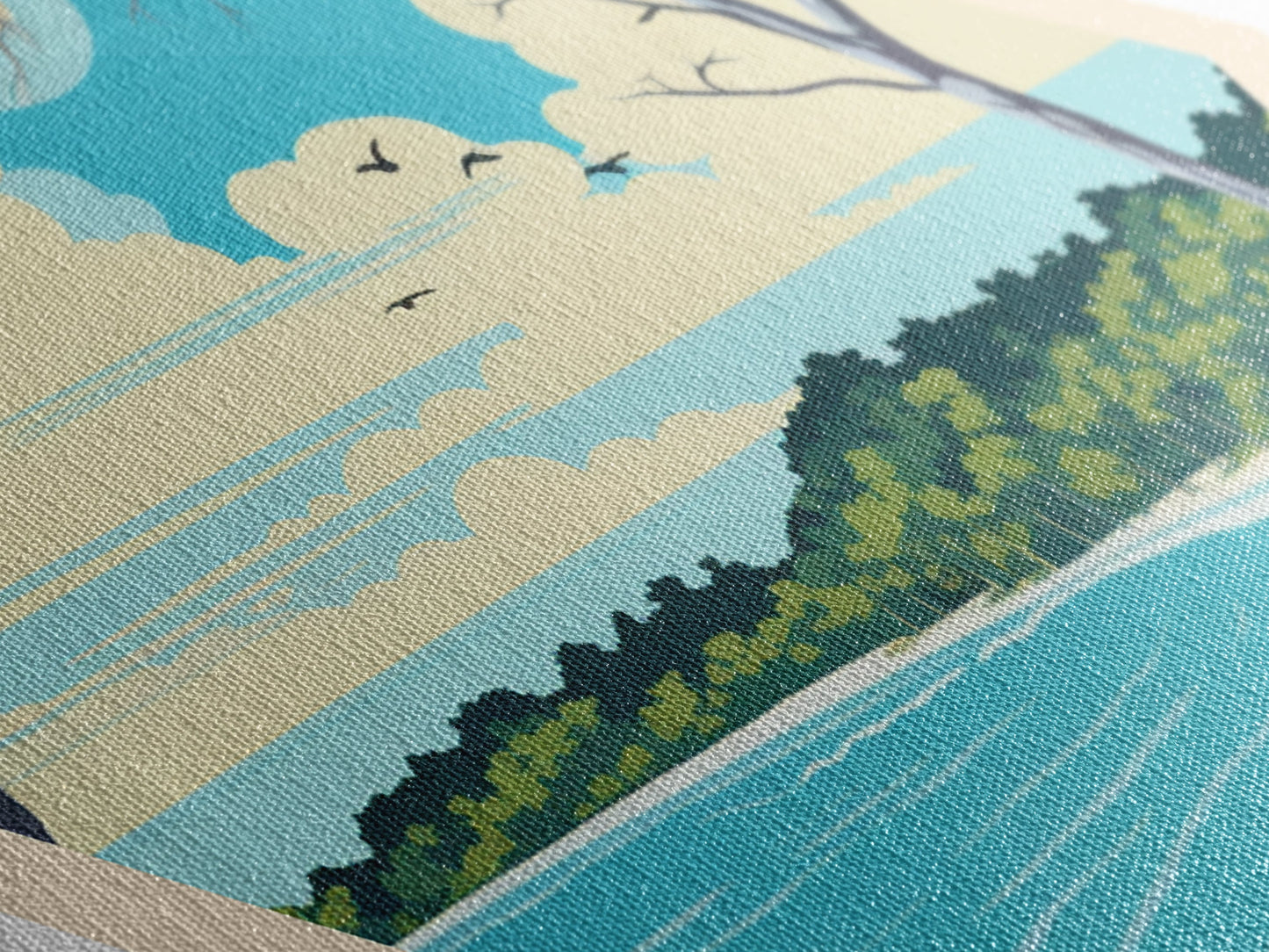 Biscayne National Park Diamond-Shaped Adventure Poster Wall Art Art Print, Canvas Wall Art, Travel Gift, Florida Travel Art