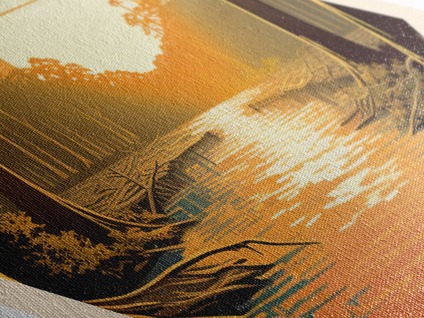 Retro Congaree National Park Travel Poster Canvas Texture Print, Travel Decor Art, Midcentury Modern Decor South Carolina Travel Art