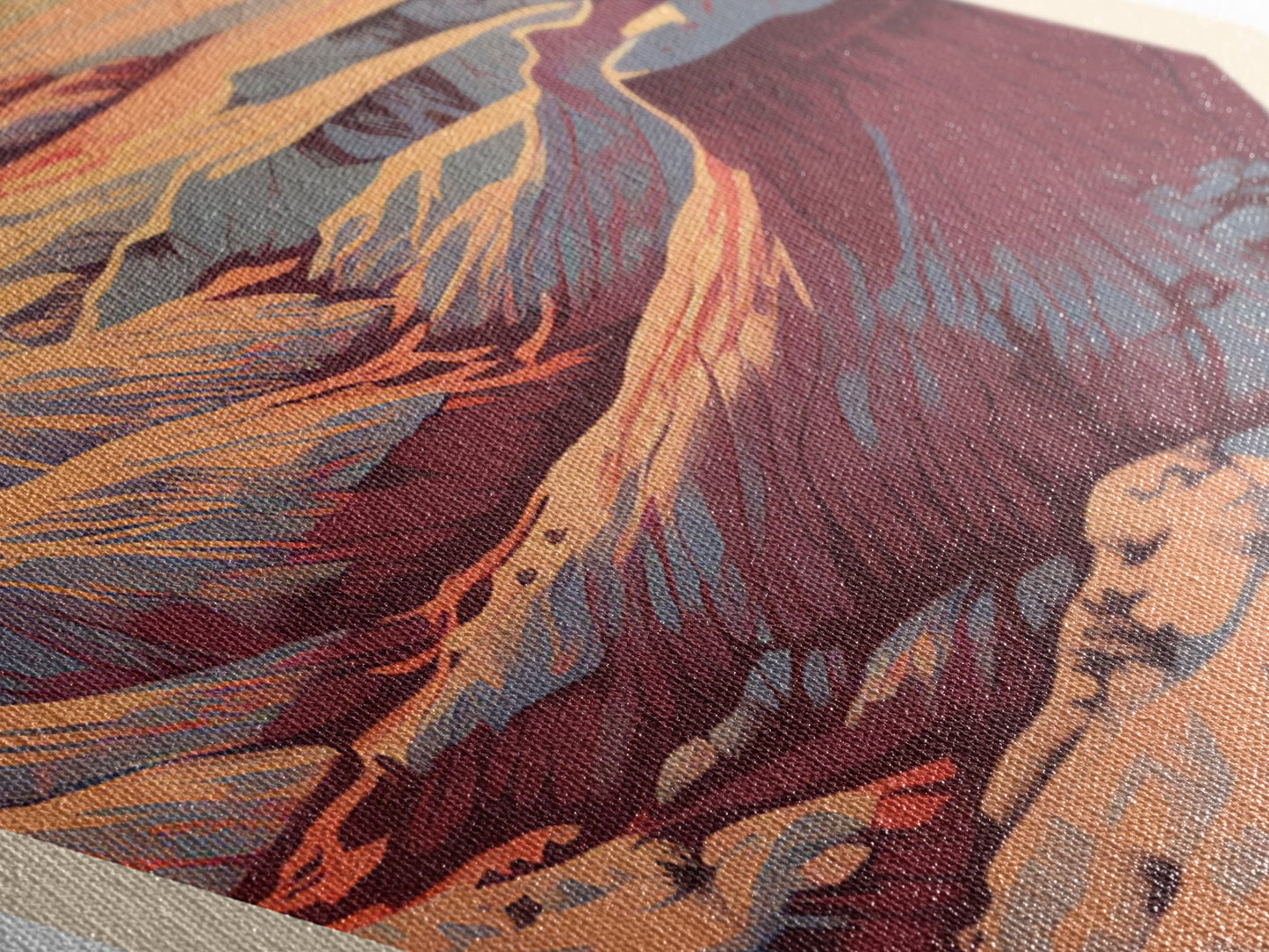 Petrified Forest Nationalpark – Diamantförmiges Reiseposter auf Leinwand, Kunstdruck, Wandbild, Reisegeschenk, Arizona-Reisemotiv