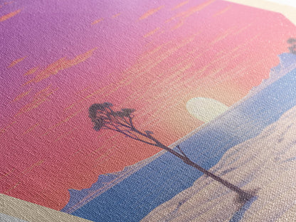 White Sands National Park Diamond Formed Travel Poster Wall Art Art Print, Canvas Wall Art, Travel Present, New Mexico Travel Art