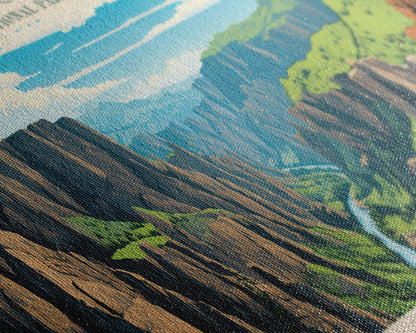 Black Canyon Of The Gunnison National Park, Panoramic Colorado Travel Art, National Park Print, Minimalist Travel Art, Midcentury Modern