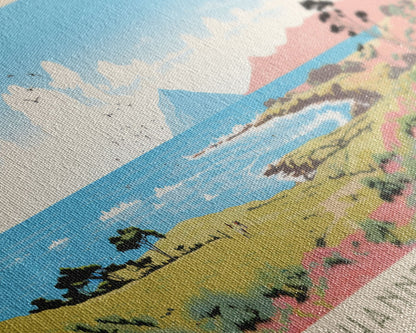 Channel Islands National Park Panoramic California Travel Art, National Park Print, Minimalist Travel Art, Midcentury Modern Style Landscape