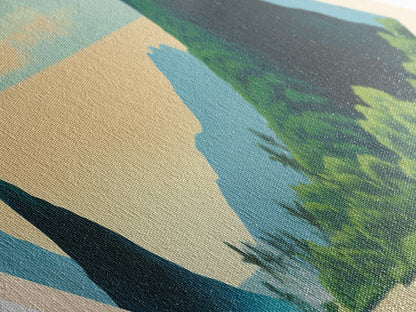 American Samoa National Park Diamond Shaped Travel Poster Art Canvas Art Print, Canvas Wall Art, Travel Gift, American Samoa Travel Art