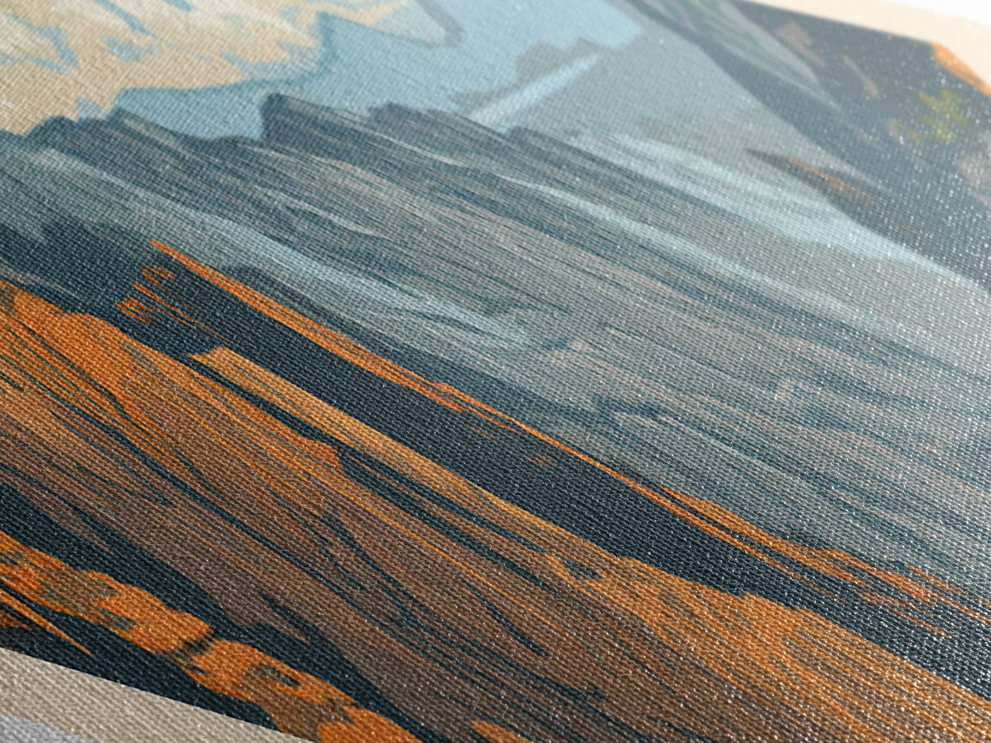 Black Canyon of the Gunnison Diamond Shaped Travel Poster Art Canvas Art Print, Canvas Wall Art, Travel Gift, Colorado Travel Art