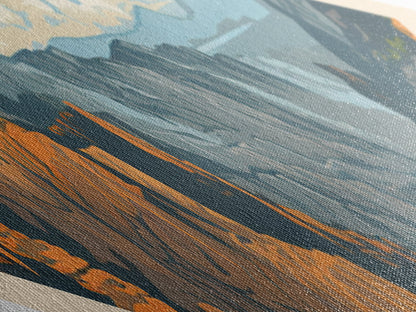 Black Canyon of the Gunnison Diamond Shaped Travel Poster Art Canvas Art Print, Canvas Wall Art, Travel Gift, Colorado Travel Art